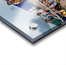 Workers rest during break time at a construction site in Lahore Acrylic print