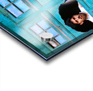 Man looks out from window in Lahore Pakistan Acrylic print