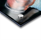 Elderly man smiles while sitting outdoors in Bukhara Uzbekistan Acrylic print