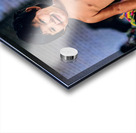 Kid stands at vegetable market in Samarkand Uzbekistan Acrylic print