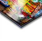 Cat sitting on boxes in Hanoi market during daytime Acrylic print