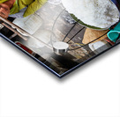 Woman selling food at street market in Ho Chi Minh City Acrylic print