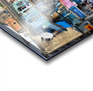 Busy street scene in Ho Chi Minh City with motorbikes and shops Acrylic print