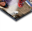 Fish seller in Phu Quoc market shows fresh catch for sale Acrylic print