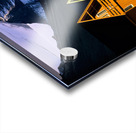 Colorful cabins in Longyearbyen Svalbard near snowy mountains Acrylic print