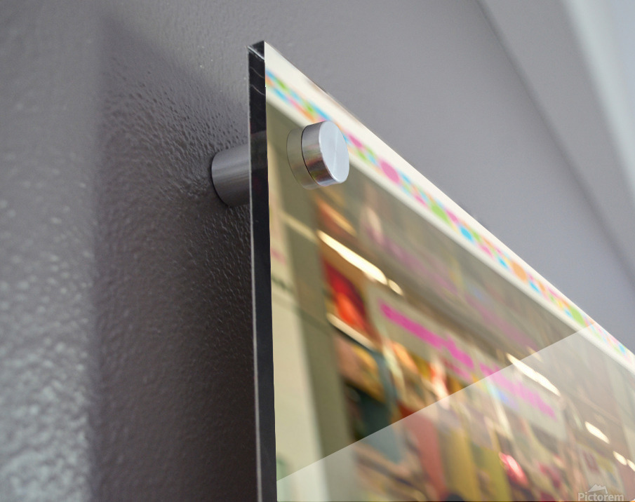 Lolita girl holds sign in Shibuya District of Tokyo during Afro  Acrylic print of