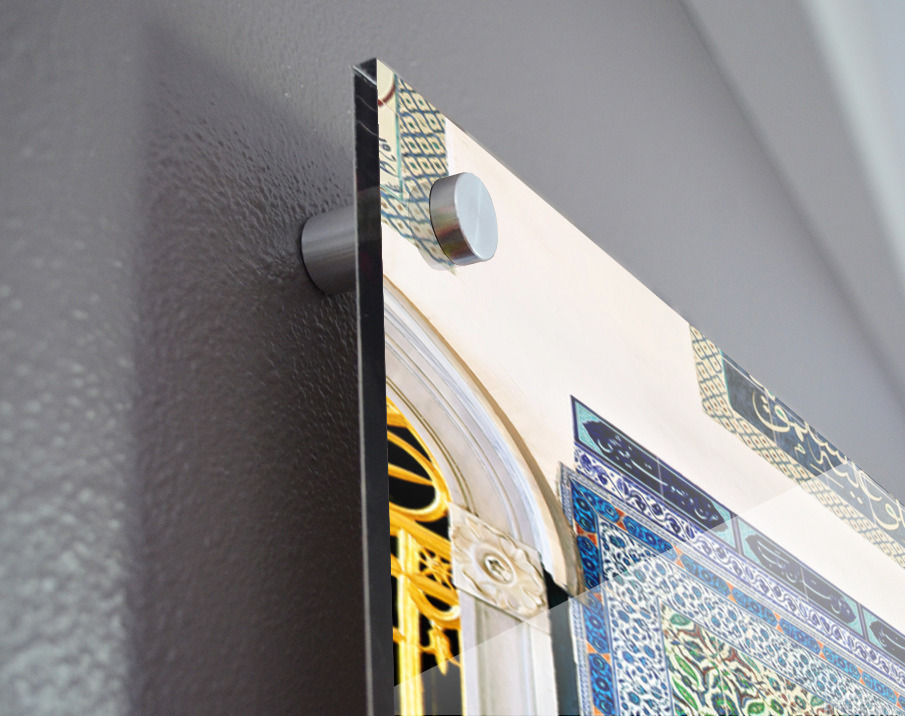 Exploring the ornate wall design in Topkapi Palace Istanbul Acrylic print of