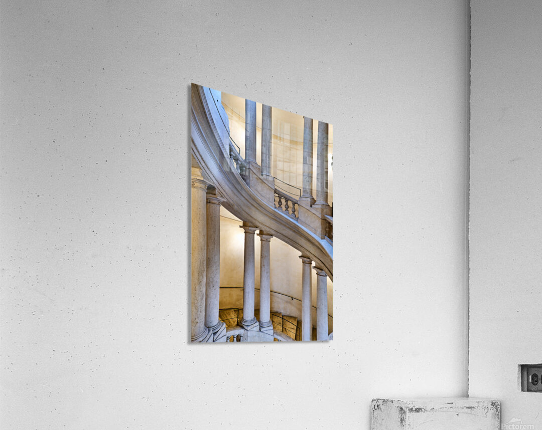 Helicoidal staircase design in Galleria Nazionale dArte Antica – Acrylic Print 4