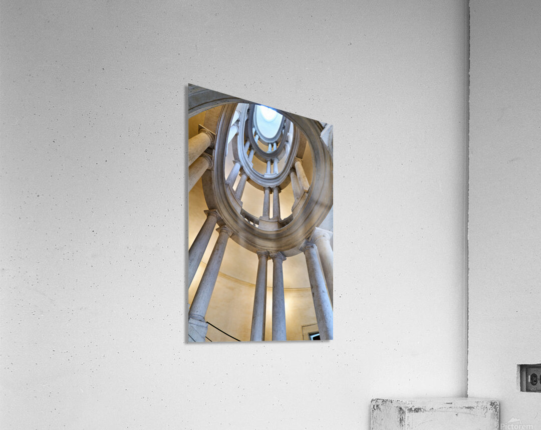 Staircase design in Galleria Nazionale dArte Antica in Rome – Acrylic Print 4