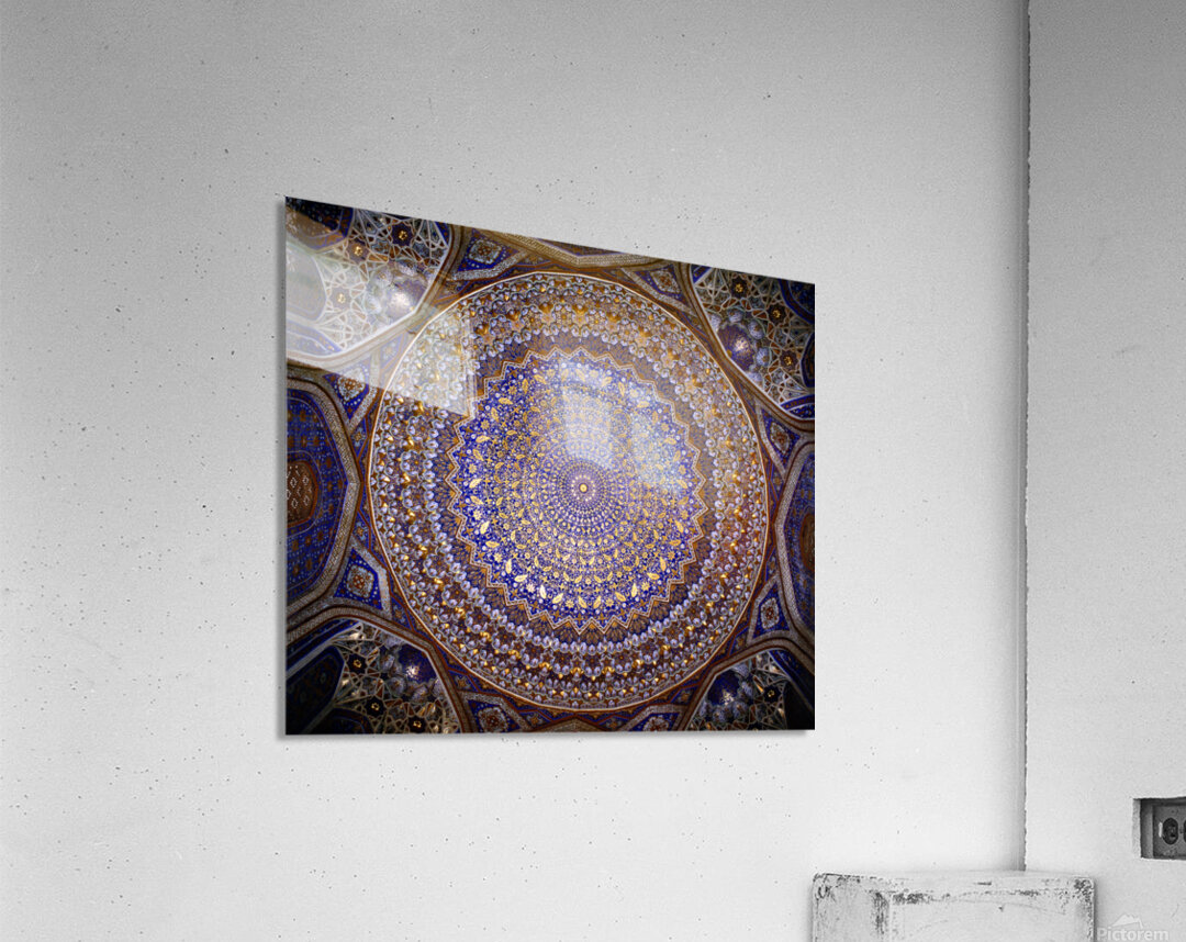 Ceiling design in a Samarkand building Uzbekistan – Acrylic Print 4