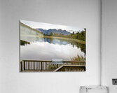 New Zealand. Lake Matheson. In the background Mount Tasman and Aoraki Mount Cook Acrylic Print