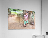 Portrait of a cute child at Preah Khan Temple. Siem Reap. Cambodia Acrylic Print