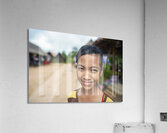 Portrait of a smiling girl in Siem Reap. Cambodia Acrylic Print
