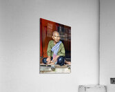An old woman in her hut in Siem Reap. Angkor. Cambodia Acrylic Print