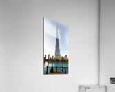 Dubai. UAE. Burj Khalifa. A veiled woman on a bench Acrylic Print