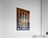 Czech Republic. Prague. Stained Glass in St. Vitus Cathedral inside Prague castle complex Acrylic Print