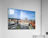 Czech Republic. Prague.  Aerial view of the old town. The church of Our Lady before Tyn Acrylic Print