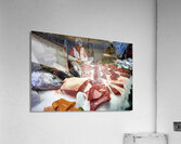 Barcelona. Catalonia. Spain. The Mercat de Sant Josep de la Boqueria. Tuna fish at fishmonger stall Acrylic Print