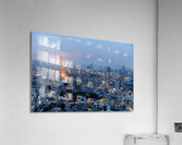 Japan. Tokyo. Aerial view of Tokyo Tower at dusk Acrylic Print