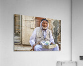 Jerusalem Israel. Portrait of an old arab beggar man in the old city Acrylic Print
