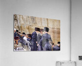 Jerusalem Israel. Orthodox jews praying at the wailing wall Acrylic Print