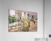 India Rajasthan jaisalmer. Portrait of a group of boys and girl Acrylic Print