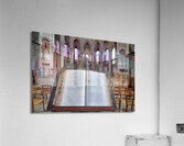 Auxerre Cathedral Saint Etienne. Burgundy France. The Holy Bible at the Altar Acrylic Print