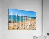 Saint Malo Brittany France. Sunbathers at plage du Mole Mole beach Acrylic Print
