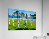 Colleville sur Mer. France. The Normandy American Cemetery and Memorial. Grave markers at the cemetery Acrylic Print