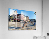 Honfleur Normandy France. Restaurants and cafe at the harbour Acrylic Print