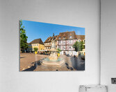 Colmar Alsace France. Alsace Wine Route. The timber framed houses in Petite Venise. Fontain Roesselmann Acrylic Print