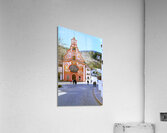 Germany Bavaria Romantic Road. Fussen. Heilig-Geist-Spitalkirche Holy Spirit Hospital Church and its rococo painted facade Acrylic Print