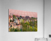 Germany Bavaria Romantic Road. Rothenburg ob der Tauber. Fortified walls at dusk Acrylic Print