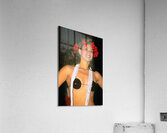 Moai statues at sunset. Easter Island Chile. Acrylic Print