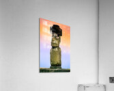 Moai statues at Easter Island Chile. Acrylic Print