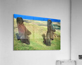 Moai statues at Easter Island Chile. Acrylic Print