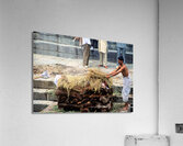 Nepal. Kathmandu. Cremation in Pashupatinath Acrylic Print
