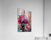 Nepal. Kathmandu. Old woman selling jewels Acrylic Print