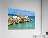 Vieste Gargano. Apulia Puglia Italy. Cape San Francesco and San Francesco church Acrylic Print