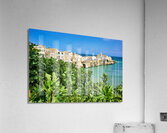 Vieste Gargano. Apulia Puglia Italy. Cape San Francesco and San Francesco church Acrylic Print