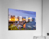 Vieste Gargano. Apulia Puglia Italy. Cape San Francesco and San Francesco church at sunset Acrylic Print