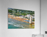 Vieste Gargano. Apulia Puglia Italy. Monolith Pizzomunno and beach Acrylic Print
