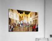 Apulia Puglia Italy. Ostuni. Festival of Saint Orontius. The cavalcata a procession of horses in the streets of the town Acrylic Print