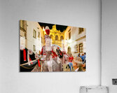 Apulia Puglia Italy. Ostuni. Festival of Saint Orontius. The cavalcata a procession of horses in the streets of the town Acrylic Print