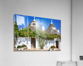Apulia Puglia Italy. Alberobello. Trulli: traditional Apulian dry stone huts with a conical roof. Acrylic Print