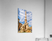Rome Lazio Italy. Fontana dei Quattro Fiumi Fountain of the Four Rivers is a fountain in the Piazza Navona. It was designed in 1651 by Gian Lorenzo Bernini for Pope Innocent X Acrylic Print