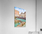 Rome Lazio Italy. Crowd of people at Trevi Fountain Acrylic Print