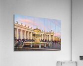 Rome Lazio Italy. Saint Peters Square at dusk. The fountain by Bernini Acrylic Print