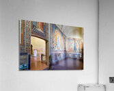 San Gimignano. Tuscany. Italy. Frescoes in the church of San Lorenzo in Ponte. Madonna col Bambino in gloria Madonna with Child in Glory by Simone Martini Acrylic Print