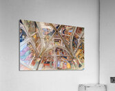 Foligno Umbria Italy. Frescoes at Trinci Palace Palazzo Trinci a patrician residence and museum. Acrylic Print
